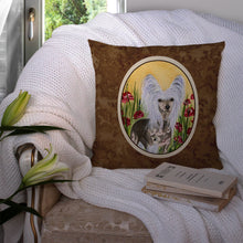 Load image into Gallery viewer, Chinese Crested Throw Pillow - 14x14 Decorative Pillow – Art for Your Home &amp; Patio