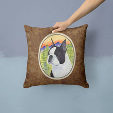 Load image into Gallery viewer, Boston Terrier Throw Pillow - 14x14 Decorative Pillow – Art for Your Home &amp; Patio