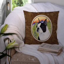 Load image into Gallery viewer, Boston Terrier Throw Pillow - 14x14 Decorative Pillow – Art for Your Home &amp; Patio
