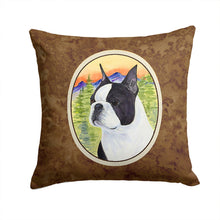 Load image into Gallery viewer, Boston Terrier Throw Pillow - 14x14 Decorative Pillow – Art for Your Home &amp; Patio