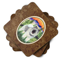 Load image into Gallery viewer, Keeshond Coasters - Set of 4 Lightweight Foam, Absorbent Drink Coasters