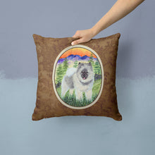 Load image into Gallery viewer, Keeshond Throw Pillow - 14x14 Decorative Pillow – Art for Your Home &amp; Patio
