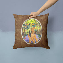 Load image into Gallery viewer, Airedale Throw Pillow - 14x14 Decorative Pillow – Art for Your Home &amp; Patio