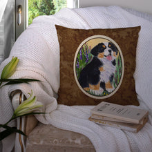 Load image into Gallery viewer, Bernese Mountain Dog Throw Pillow - 14x14 Decorative Pillow – Art for Your Home &amp; Patio