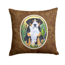 Load image into Gallery viewer, Greater Swiss Mountain Dog Throw Pillow - 14x14 Decorative Pillow – Art for Your Home &amp; Patio