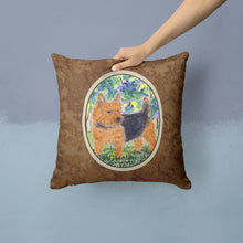 Load image into Gallery viewer, Norwich Terrier Throw Pillow - 14x14 Decorative Pillow – Art for Your Home &amp; Patio