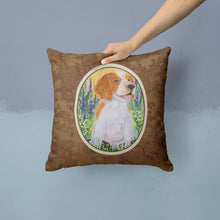 Load image into Gallery viewer, Welsh Springer Spaniel Throw Pillow - 14x14 Decorative Pillow – Art for Your Home &amp; Patio
