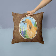 Load image into Gallery viewer, Afghan Hound Throw Pillow - 14x14 Decorative Pillow – Art for Your Home &amp; Patio