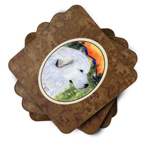 Load image into Gallery viewer, Great Pyrenees Coasters - Set of 4 Lightweight Foam, Absorbent Drink Coasters