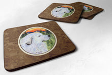 Load image into Gallery viewer, Great Pyrenees Coasters - Set of 4 Lightweight Foam, Absorbent Drink Coasters