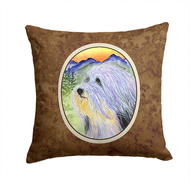 Bearded Collie Throw Pillow - 14x14 Decorative Pillow – Art for Your Home & Patio