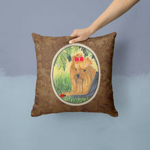 Load image into Gallery viewer, Yorkie Throw Pillow - 14x14 Decorative Pillow – Art for Your Home &amp; Patio