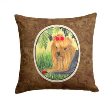 Load image into Gallery viewer, Yorkie Throw Pillow - 14x14 Decorative Pillow – Art for Your Home &amp; Patio