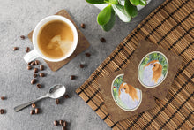 Load image into Gallery viewer, Japanese Chin Coasters - Set of 4 Lightweight Foam, Absorbent Drink Coasters