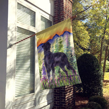 Load image into Gallery viewer, Flat Coated Retriever Flag Canvas House Size