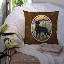 Load image into Gallery viewer, Flat Coated Retriever Throw Pillow - 14x14 Decorative Pillow – Art for Your Home &amp; Patio