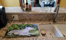 Load image into Gallery viewer, Bull Terrier Dish Drying Mat – Absorbent, Artistic Kitchen Essentials SS8266DDM