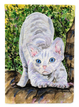 Load image into Gallery viewer, Cat - Devon Rex Flag Canvas House Size
