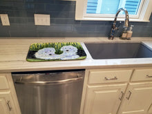 Load image into Gallery viewer, Old English Sheepdog Dish Drying Mat – Absorbent, Artistic Kitchen Essentials SS8282DDM