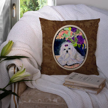 Load image into Gallery viewer, Maltese Throw Pillow - 14x14 Decorative Pillow – Art for Your Home &amp; Patio