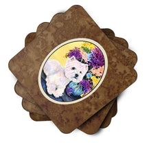 Load image into Gallery viewer, Westie Coasters - Set of 4 Lightweight Foam, Absorbent Drink Coasters