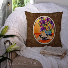 Load image into Gallery viewer, Pug Throw Pillow - 14x14 Decorative Pillow – Art for Your Home &amp; Patio