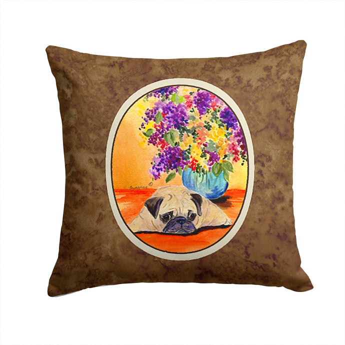 Pug Throw Pillow - 14x14 Decorative Pillow – Art for Your Home & Patio