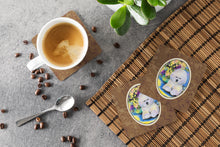 Load image into Gallery viewer, Bichon Frise Coasters - Set of 4 Lightweight Foam, Absorbent Drink Coasters