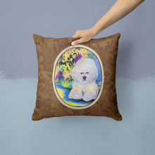 Load image into Gallery viewer, Bichon Frise Throw Pillow - 14x14 Decorative Pillow – Art for Your Home &amp; Patio