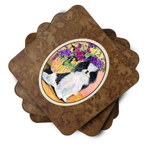 Load image into Gallery viewer, Japanese Chin Coasters - Set of 4 Lightweight Foam, Absorbent Drink Coasters
