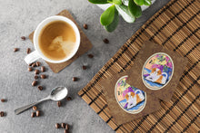 Load image into Gallery viewer, Japanese Chin Coasters - Set of 4 Lightweight Foam, Absorbent Drink Coasters