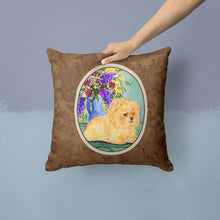 Load image into Gallery viewer, Pomeranian Throw Pillow - 14x14 Decorative Pillow – Art for Your Home &amp; Patio