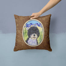 Load image into Gallery viewer, Portuguese Water Dog Throw Pillow - 14x14 Decorative Pillow – Art for Your Home &amp; Patio