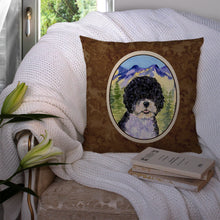 Load image into Gallery viewer, Portuguese Water Dog Throw Pillow - 14x14 Decorative Pillow – Art for Your Home &amp; Patio