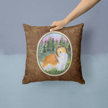Load image into Gallery viewer, Sheltie Throw Pillow - 14x14 Decorative Pillow – Art for Your Home &amp; Patio
