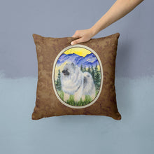 Load image into Gallery viewer, Keeshond Throw Pillow - 14x14 Decorative Pillow – Art for Your Home &amp; Patio