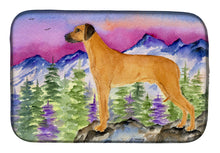 Load image into Gallery viewer, Rhodesian Ridgeback Dish Drying Mat – Absorbent, Artistic Kitchen Essentials SS8327DDM