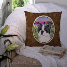 Load image into Gallery viewer, Boston Terrier Throw Pillow - 14x14 Decorative Pillow – Art for Your Home &amp; Patio