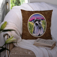 Load image into Gallery viewer, Schnauzer Throw Pillow - 14x14 Decorative Pillow – Art for Your Home &amp; Patio