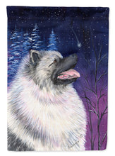 Load image into Gallery viewer, Starry Night Keeshond Flag Canvas House Size
