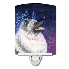 Load image into Gallery viewer, Starry Night Keeshond Ceramic Night Light SS8350CNL