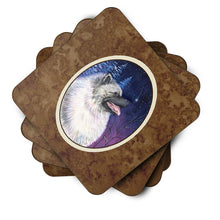 Load image into Gallery viewer, Starry Night Keeshond Coasters - Set of 4 Lightweight Foam, Absorbent Drink Coasters
