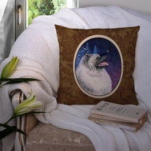 Load image into Gallery viewer, Starry Night Keeshond Throw Pillow - 14x14 Decorative Pillow – Art for Your Home &amp; Patio