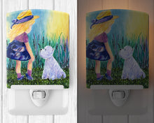 Load image into Gallery viewer, Little Girl with Westie Ceramic Night Light SS8351CNL