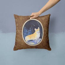 Load image into Gallery viewer, Starry Night Corgi Throw Pillow - 14x14 Decorative Pillow – Art for Your Home &amp; Patio
