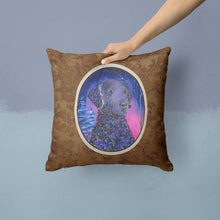 Load image into Gallery viewer, Starry Night Curly Coated Retriever Throw Pillow - 14x14 Decorative Pillow – Art for Your Home &amp; Patio
