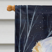 Load image into Gallery viewer, Starry Night Clumber Spaniel Flag Canvas House Size