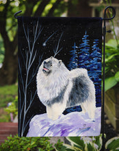 Load image into Gallery viewer, Starry Night Keeshond Garden Flag – Decorative Outdoor Yard Flag