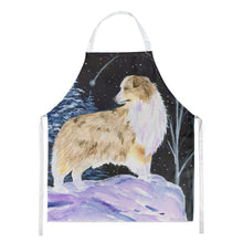 Load image into Gallery viewer, Starry Night Australian Shepherd Apron – Artist-Designed Kitchen, BBQ &amp; Craft Apron