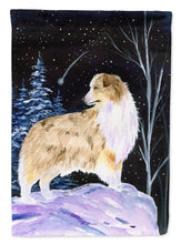 Load image into Gallery viewer, Starry Night Australian Shepherd Garden Flag – Decorative Outdoor Yard Flag
